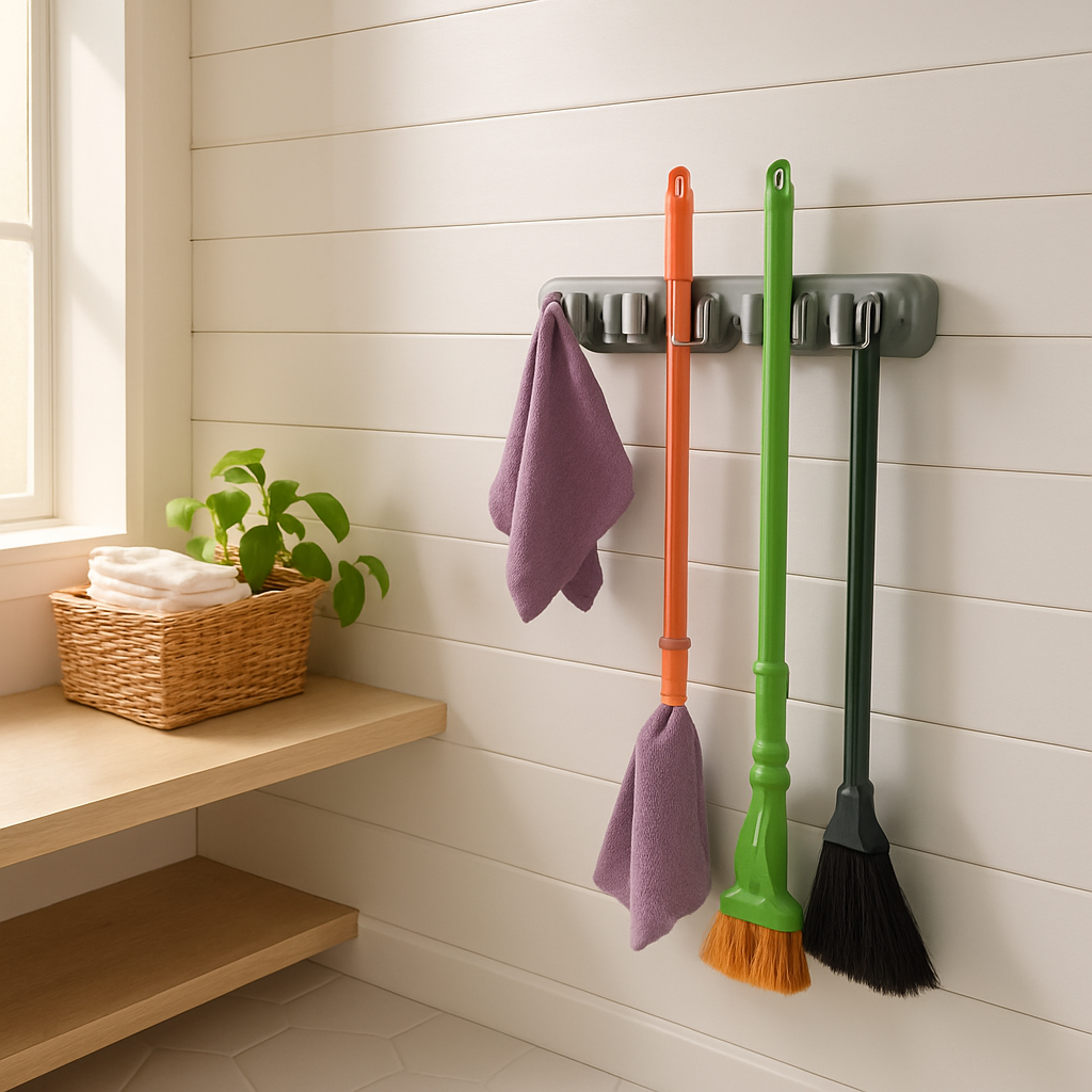 Mop Holder Wall Mount for Mops and Brooms