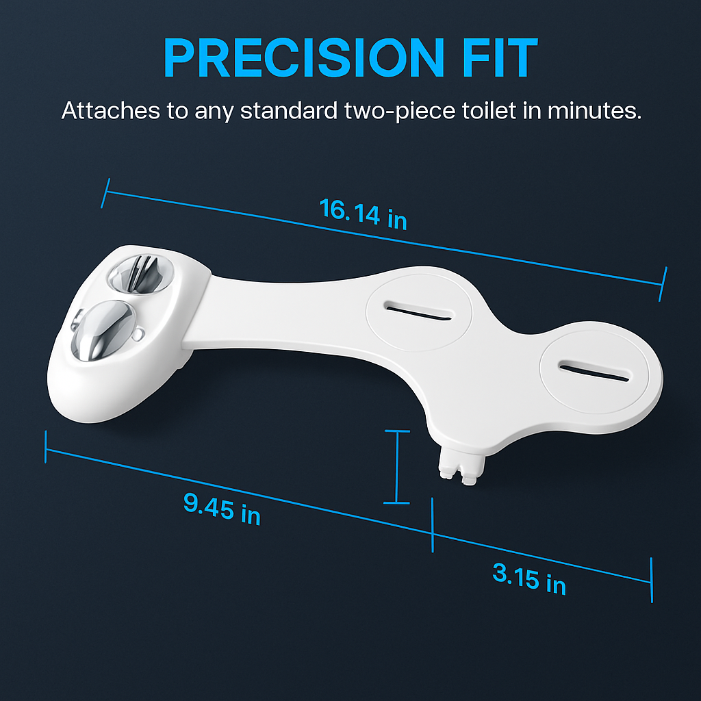 Cold Water Bidet with Self-Cleaning Dual Nozzle