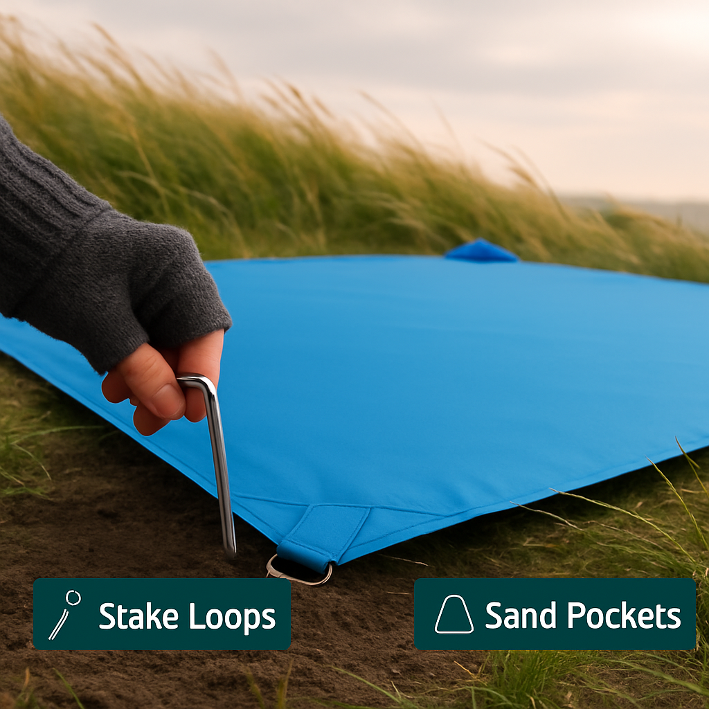 Beach Blanket Waterproof Foldable Picnic Mat for Outdoors