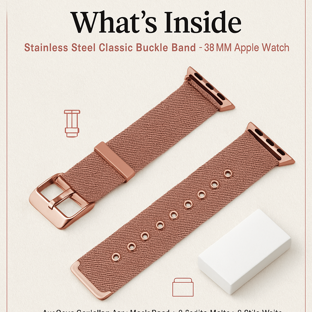 Stainless Steel Classic Buckle Band for Everyday Wear