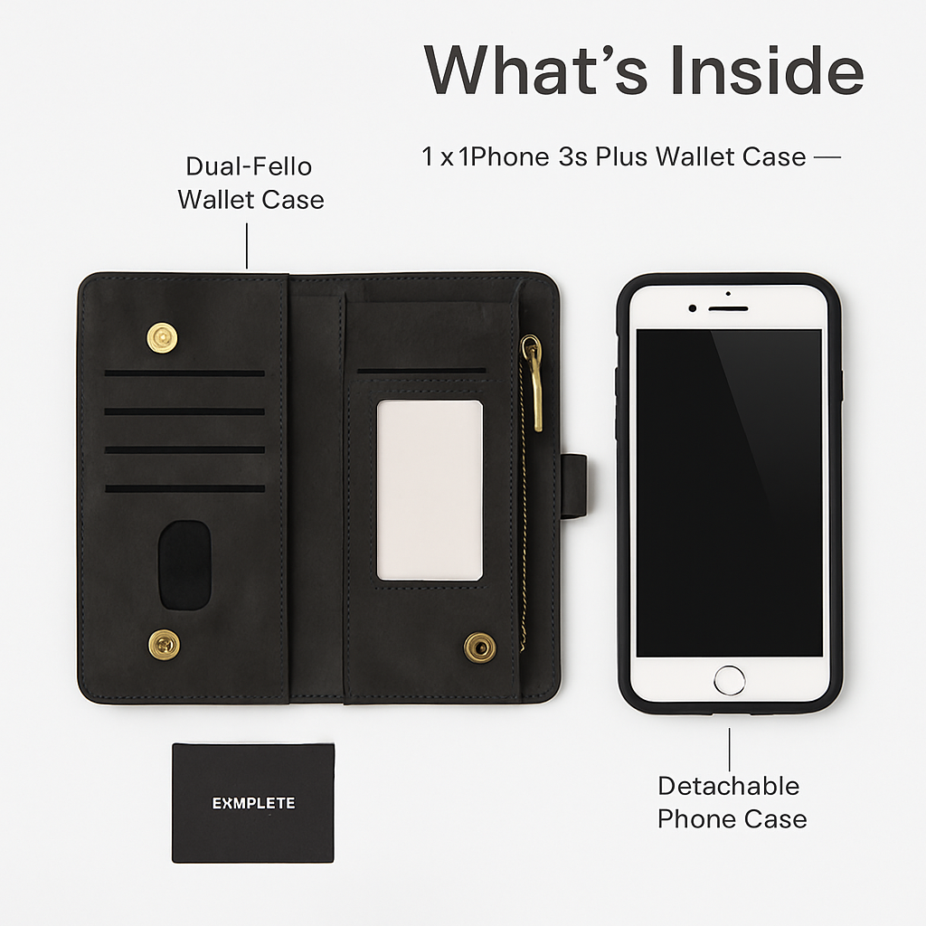 iPhone 6s Plus Wallet Case with Detachable Cover