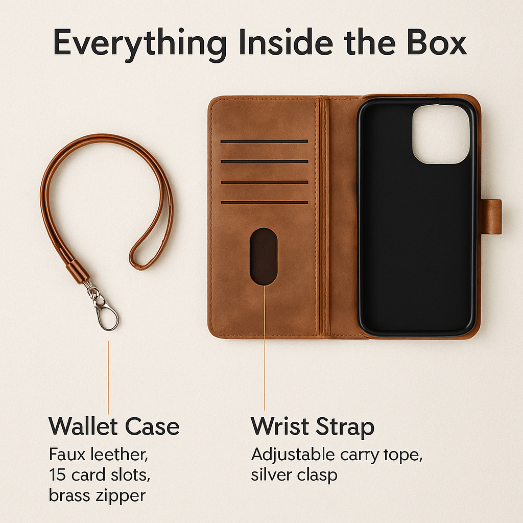 Phone Wallet Case for iPhone 8 Plus with Slim Pocket