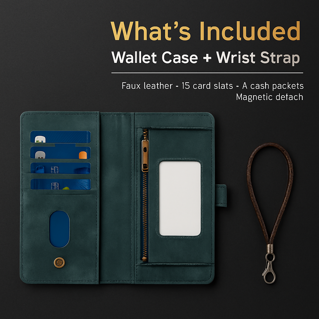 Phone Wallet Case for iPhone 8 Plus with Slim Pocket