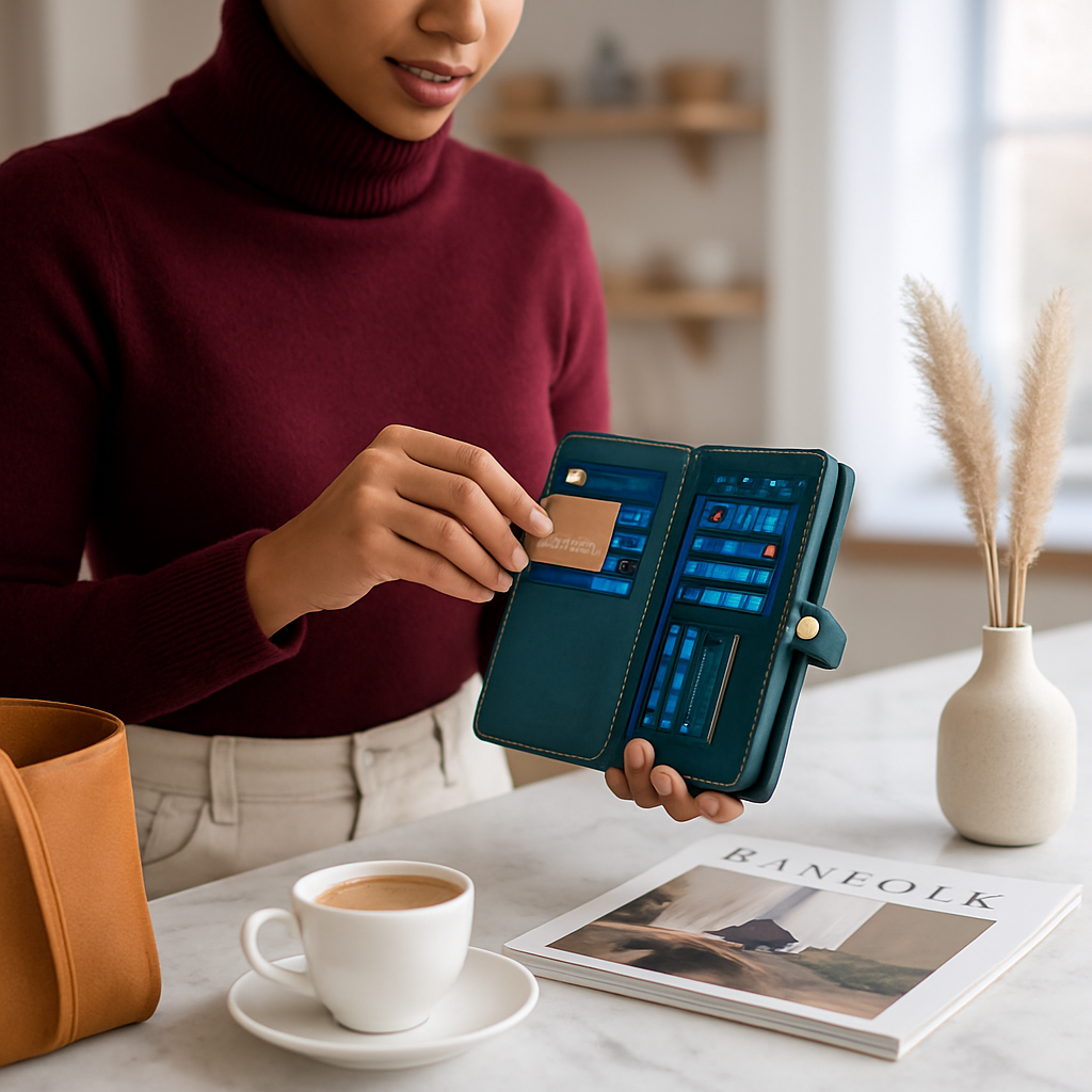Phone Wallet Case for iPhone 8 Plus with Slim Pocket