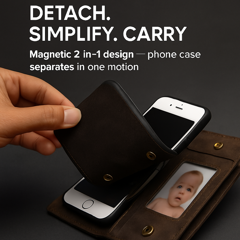 Phone Wallet Case for iPhone 8 Plus with Slim Pocket