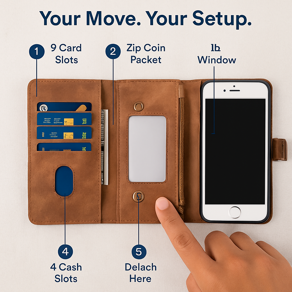 Phone Wallet Case for iPhone 8 Slim Wallet