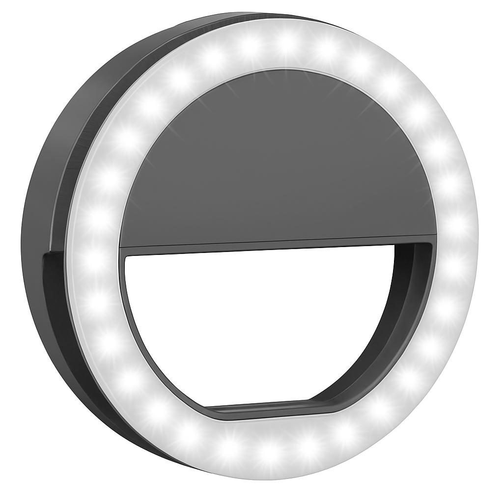 Selfie Ring Light Clip for Phones and Tablets - Portable