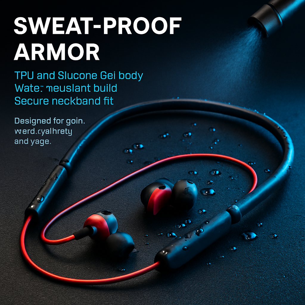 Wireless Neckband Headphones for Sports and Calls