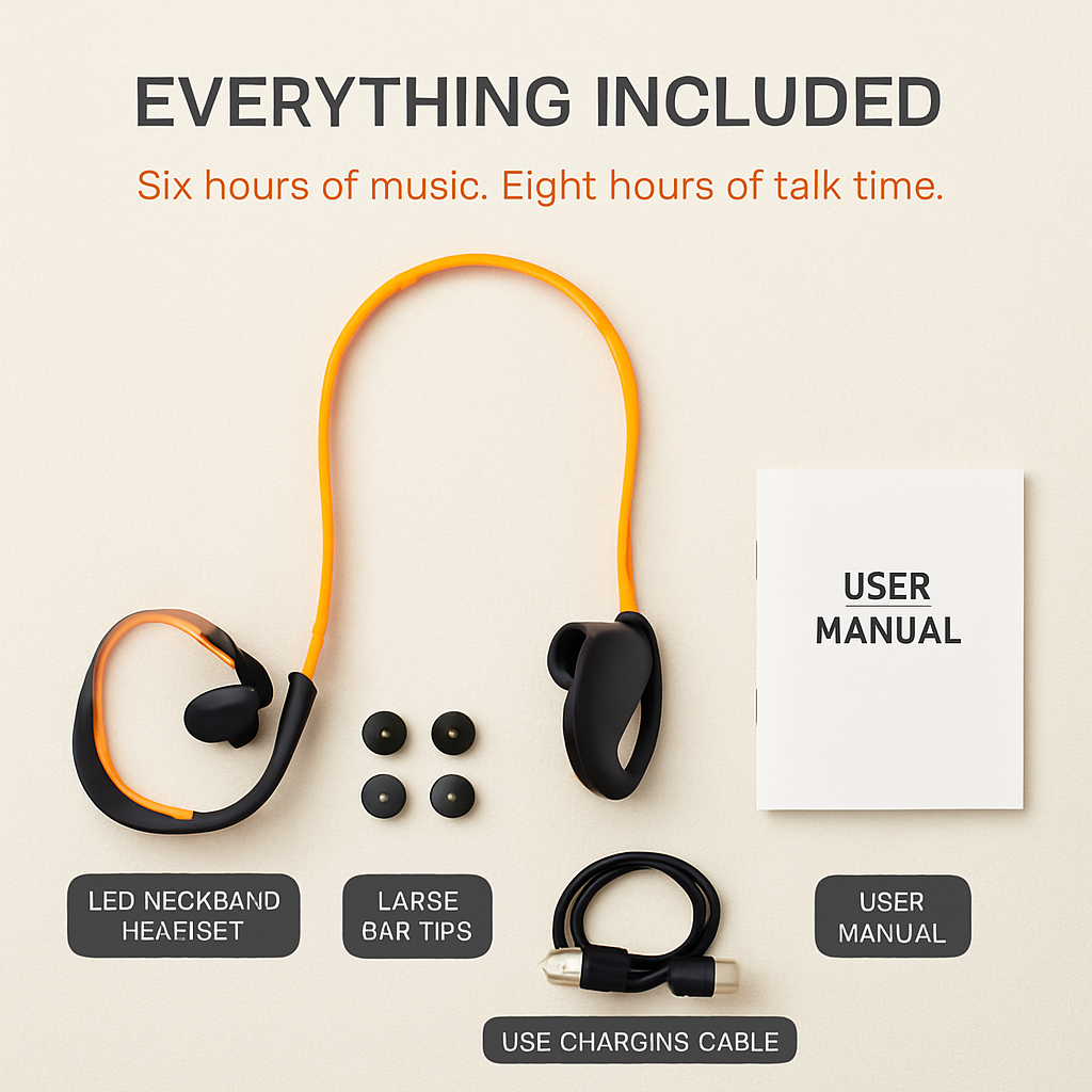 Wireless Sports Headsets Neckband Earphones
