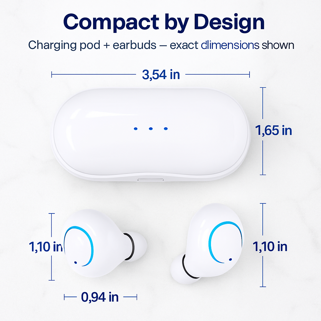 Wireless TWS Earbuds: Crisp Sound, Comfort Fit