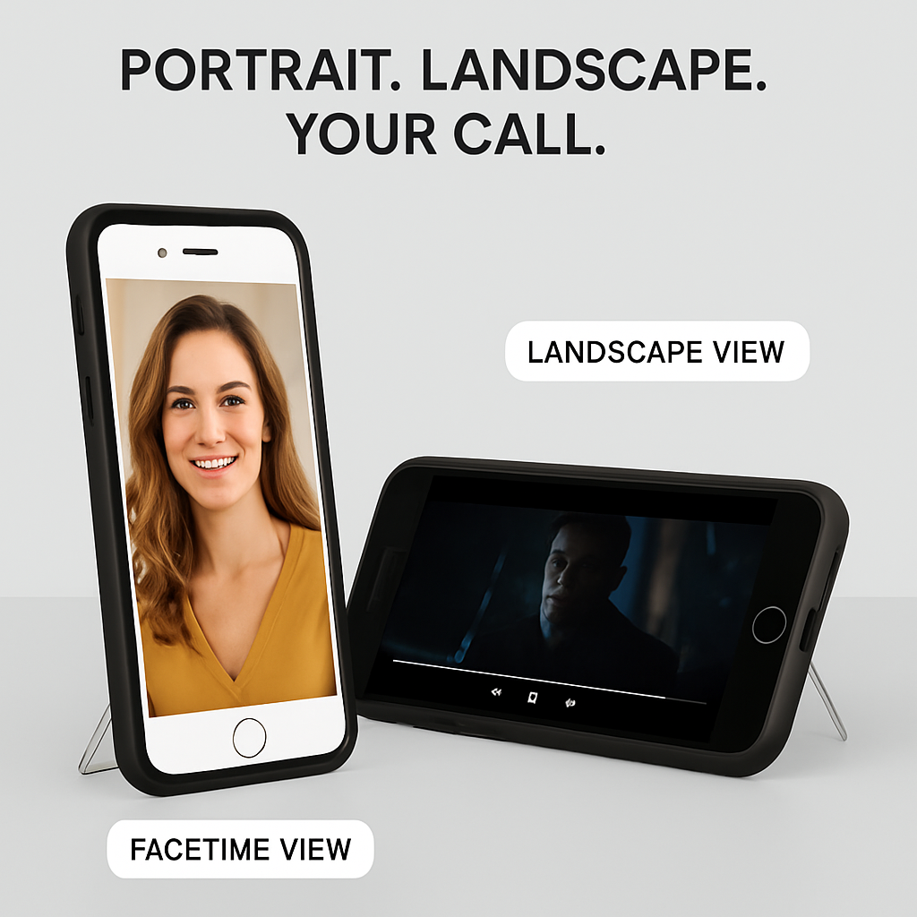 Slim Snap-on iPhone Case with Stand for Hands-Free Viewing