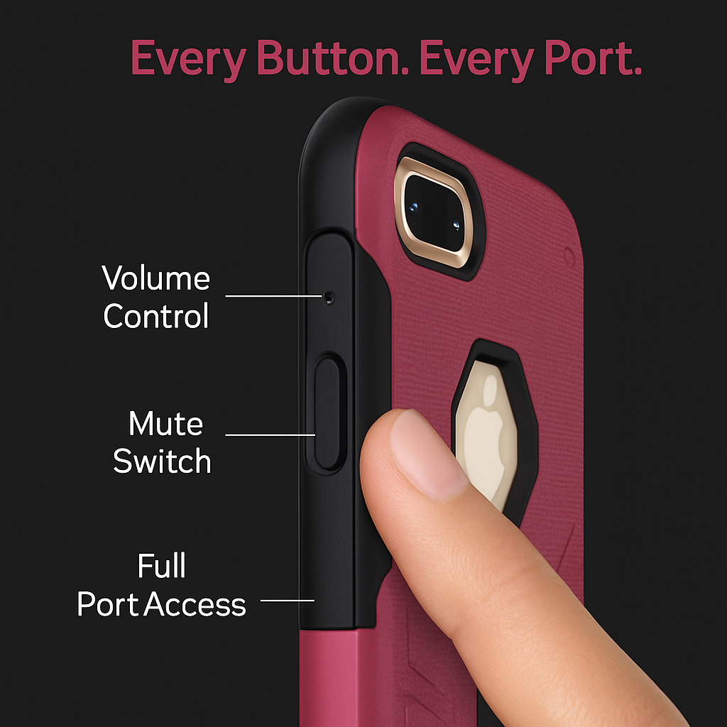 Rugged Case for iPhone 8 Plus - Durable Protection, Grippy