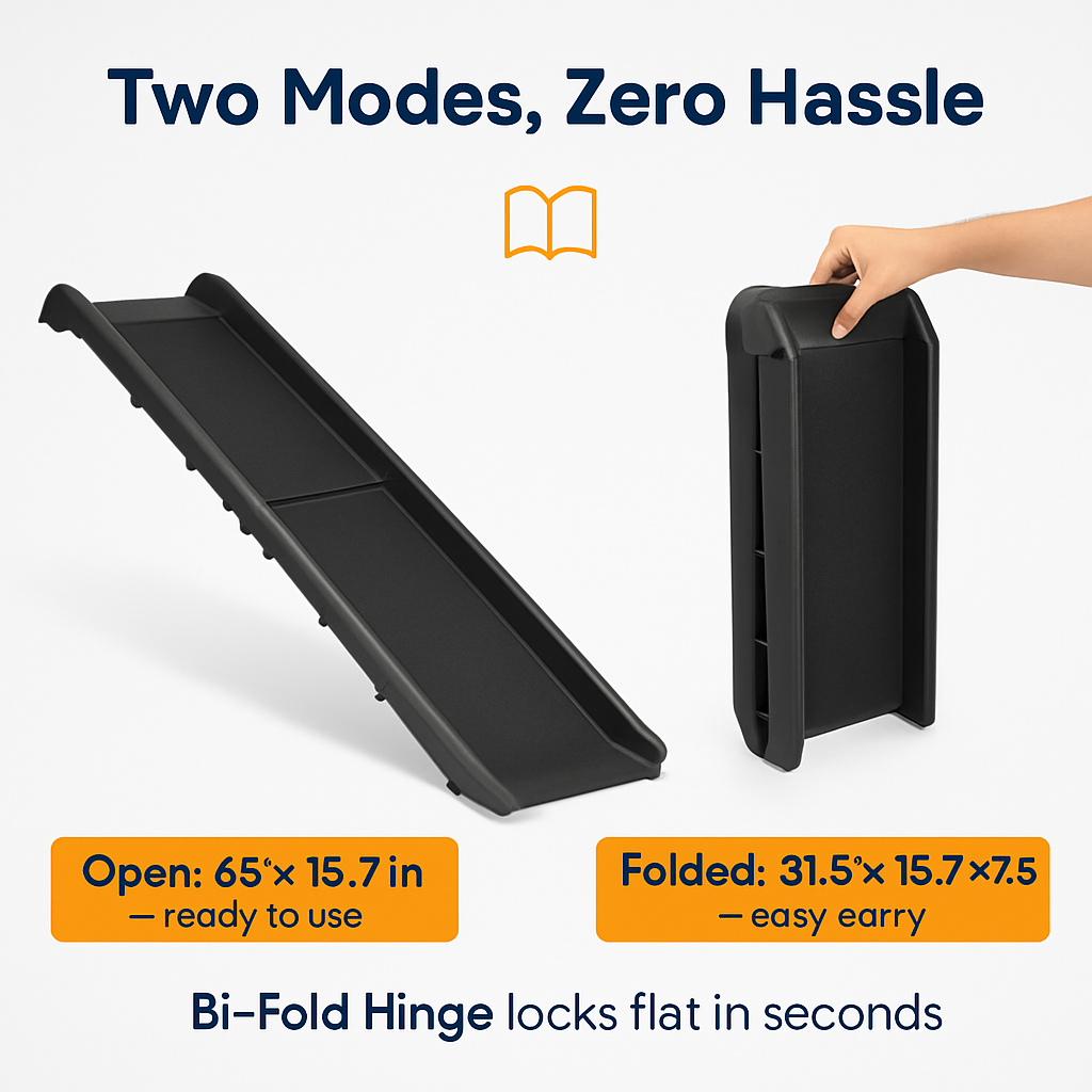 Foldable Pet Ramp for Cars, SUVs and Trucks