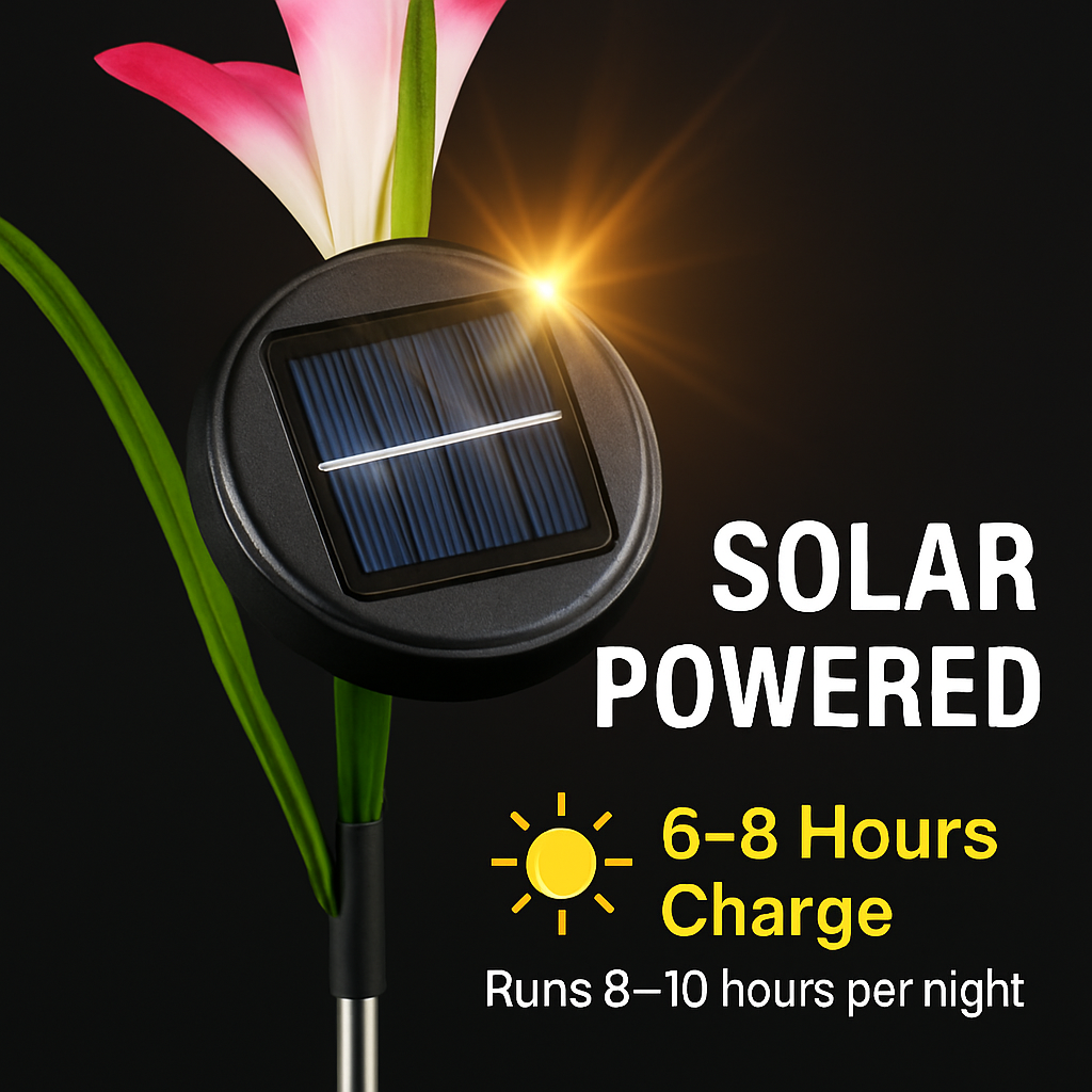 Lily Solar Garden Lights with Color-Changing LEDs