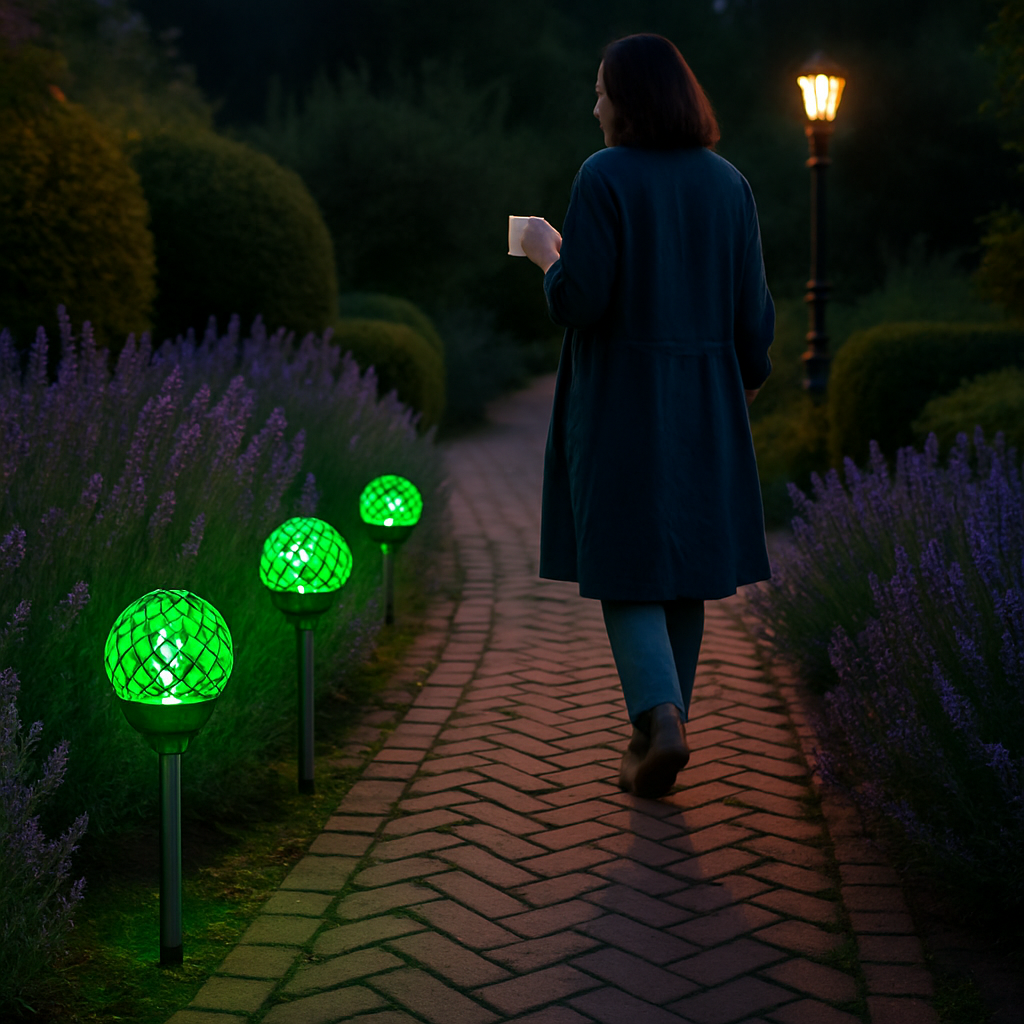 Outdoor RGB Ball Solar Garden Lights for Pathways