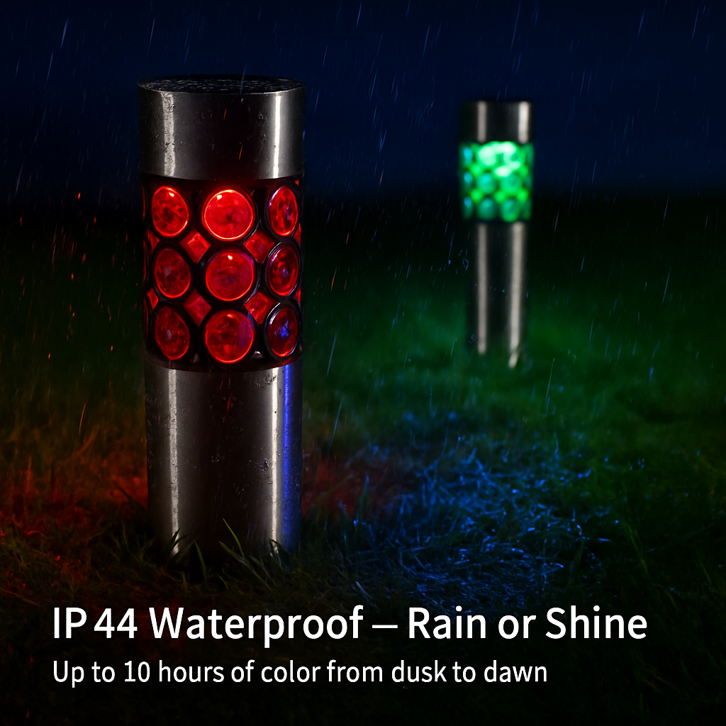 Outdoor Solar RGB Garden Lamp for Pathways