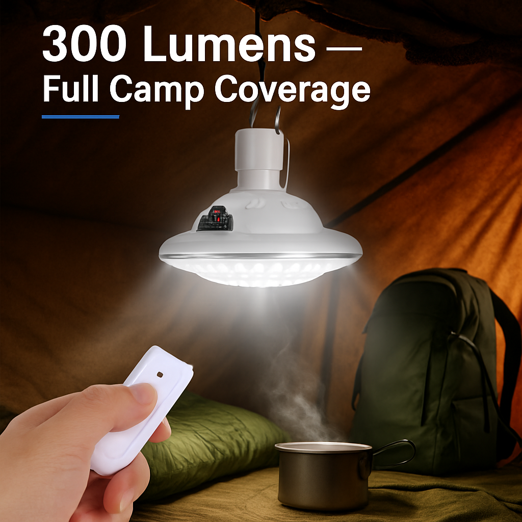 Solar Camping Light Hanging LED Bulb Lamp Portable Lantern