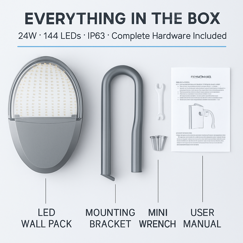Wall Pack Outdoor Light All-Weather Dusk-to-Dawn