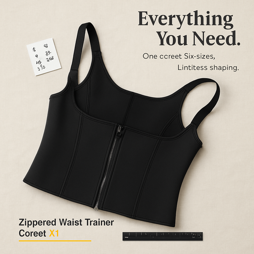 Zippered Waist Trainer Corset for Women Slimming - Support