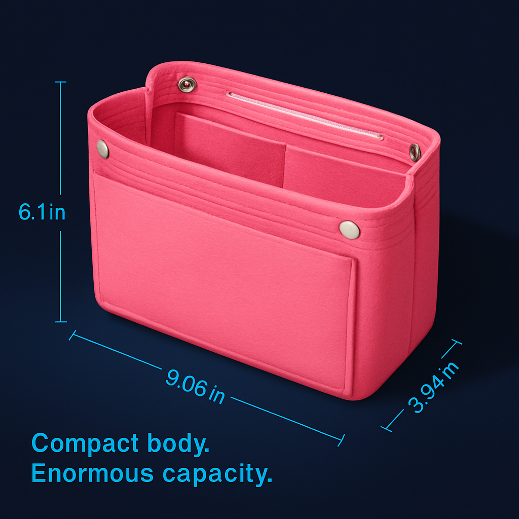 Felt Handbag Insert Organizer for Purses and Totes