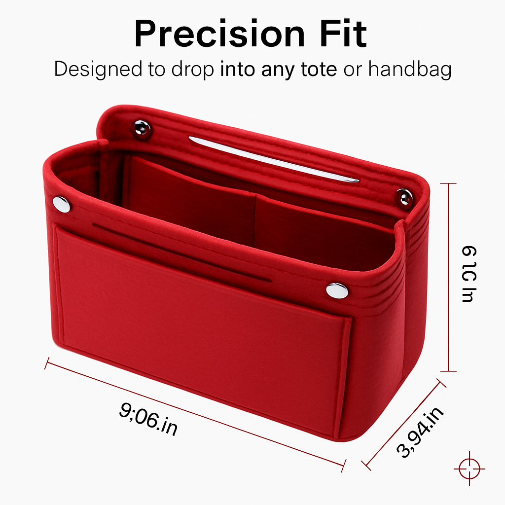 Felt Handbag Insert Organizer for Purses and Totes
