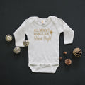Gold Christmas Baby Tshirt - Newborn Baby Gift - Silent Night Gold Baby Outfit