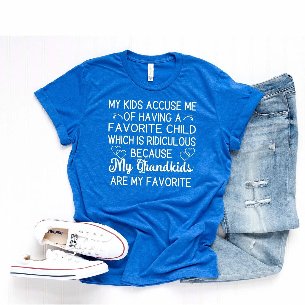 Grandma Shirt, My Grandkids are My Favorite T-shirt for Grandmother, Nana