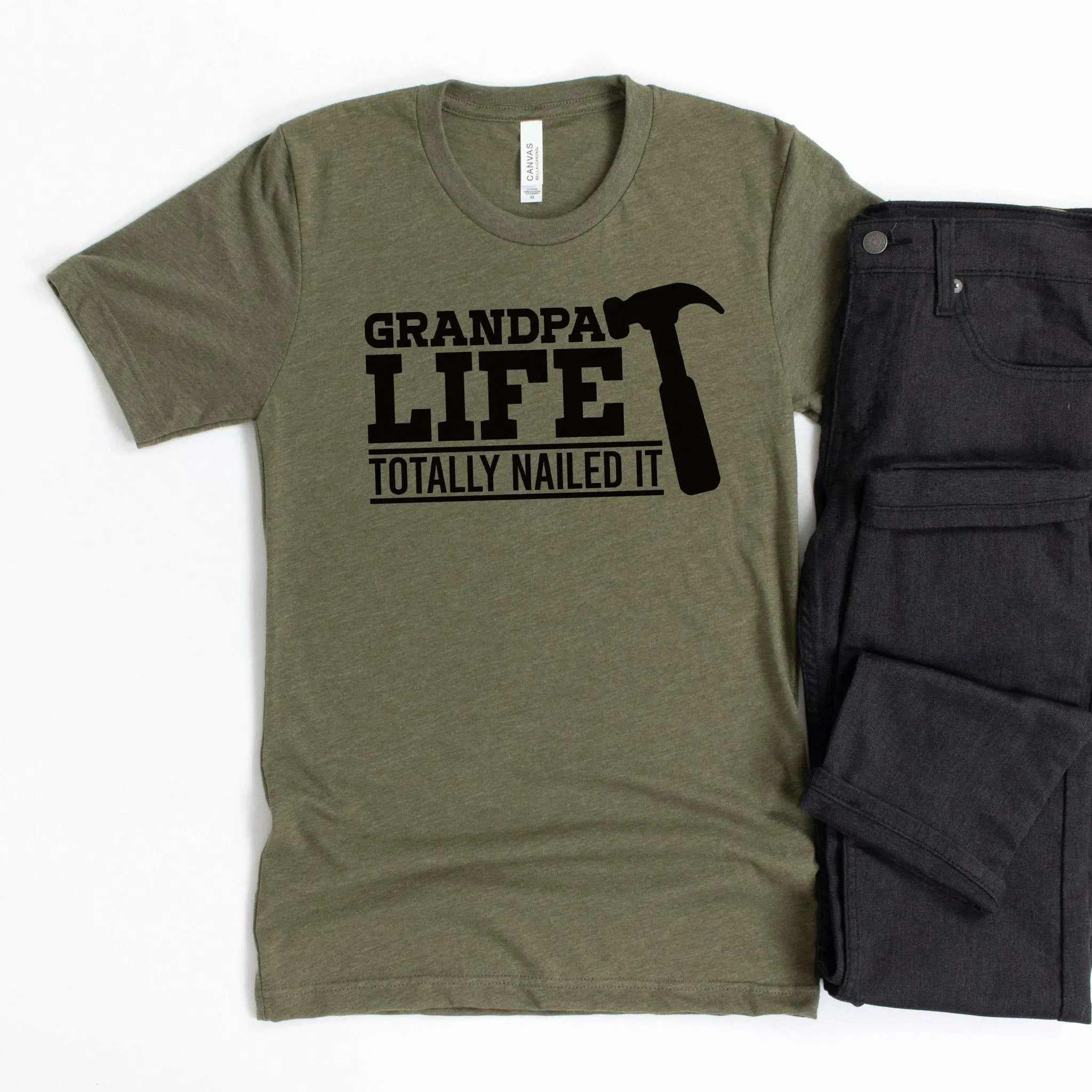 Grandpa Life Totally Nailed it T-shirt, Grandfather Gift for him