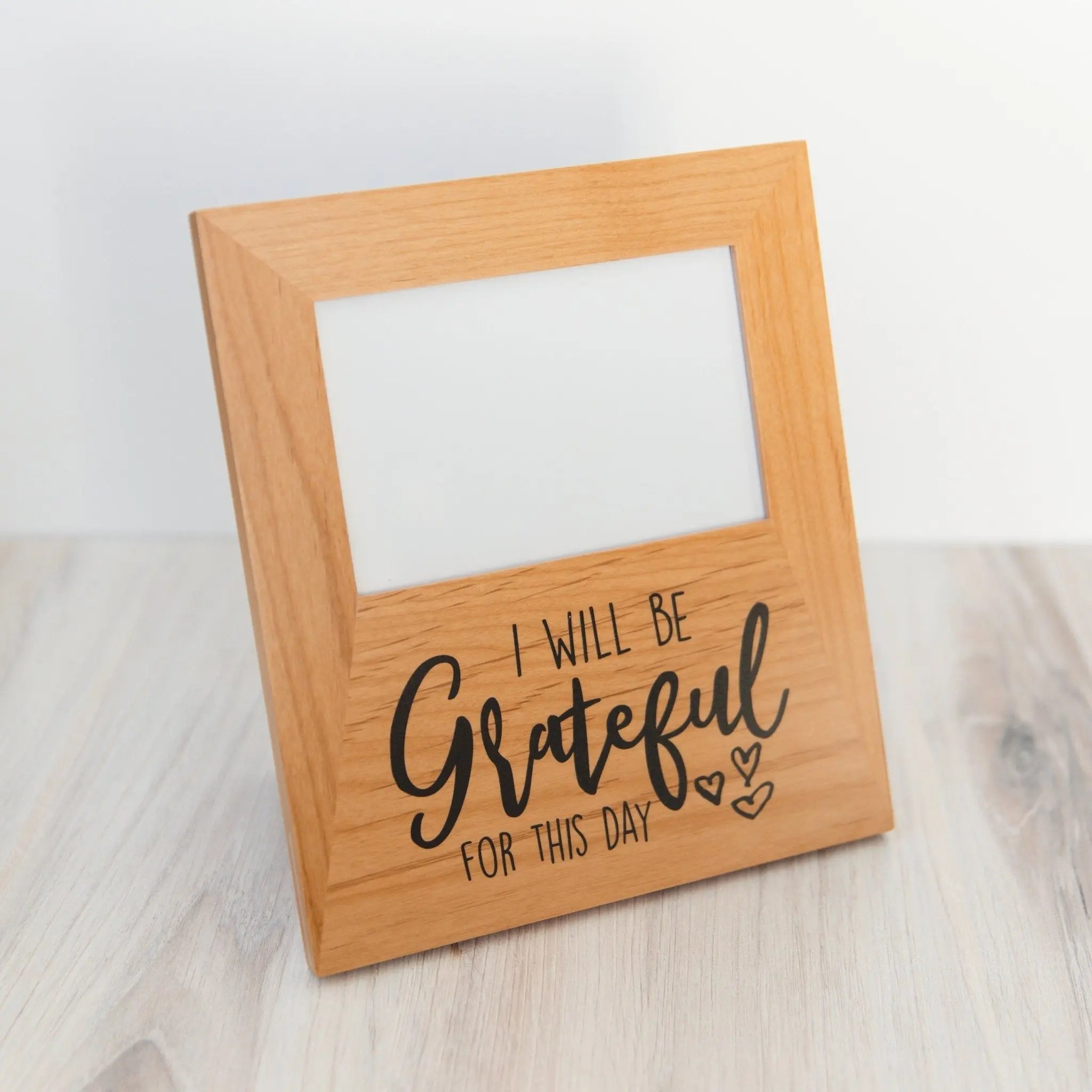 Grateful wood photo frame, 4x6 Photo Frame for Desk, Office Decor Gift for Her, coworker gift, special occasion memento