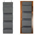 Over the Door Hanging Organizer Closet Storage Bins Grey