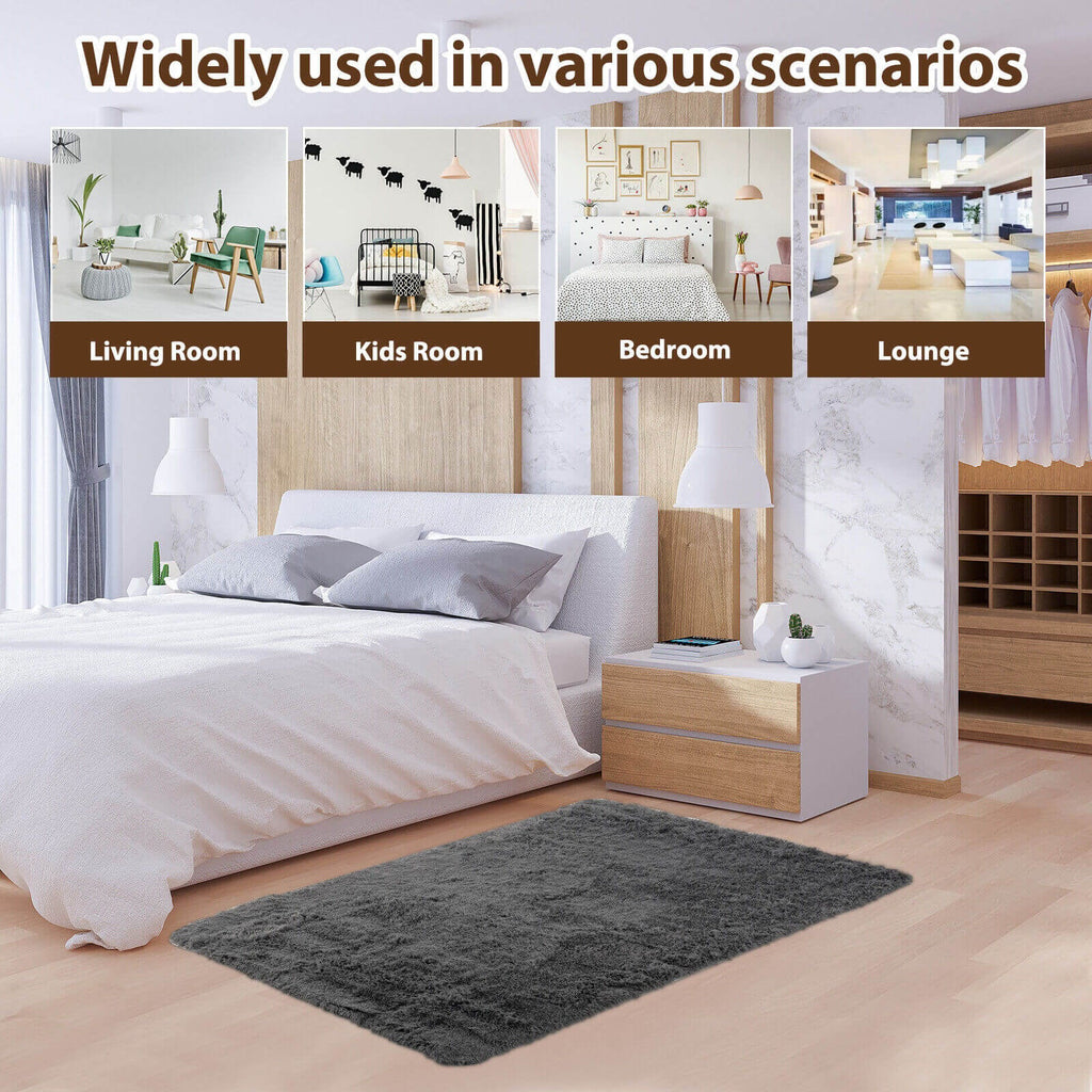 4x6 Feet Modern Soft Shag Rug with Non