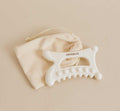 HEVEBLUE Natural White Clay Homecare Relaxing Gua Sha