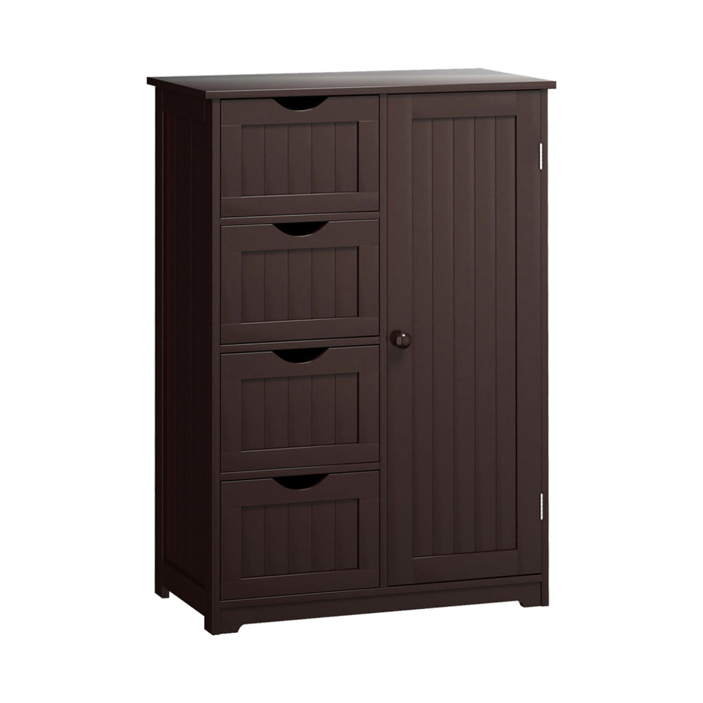 Standing Indoor Wooden Cabinet with 4 Drawers