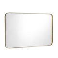 32 Inch x 20 Inch Metal Frame Wall-Mounted Rectangle Mirror