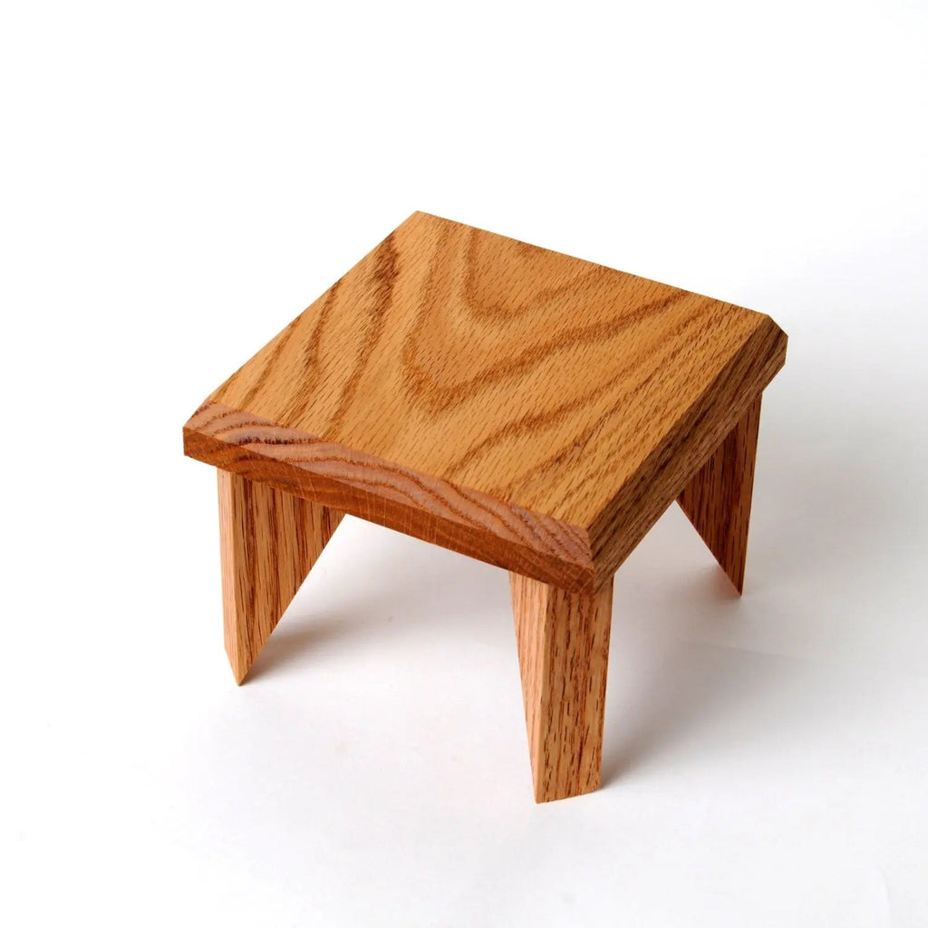 Geometric Plant Stand Oak Wood, Walnut Wood Display Stand