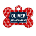 Personalized Pet ID Tag - Personalized Pet Tag - Custom Pet ID Tag - Red Navy Blue Dog Name Tag - Dog ID Tag - Dog Collar Name Tag