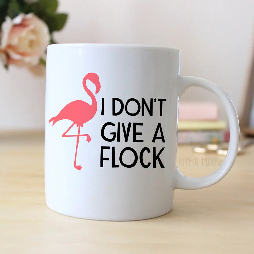 Funny Flamingo Mug - Pink Ceramic Coffee Cup, Dishwasher Safe Double-Sided Gift