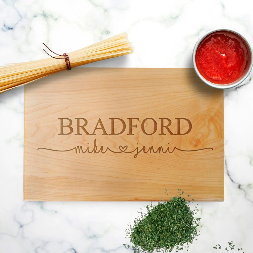 Wedding Gifts for Couples, Personalized Wood Cutting Board Walnut Maple, Custom Bridal Shower Gift, unique wedding gift, Custom wedding gift