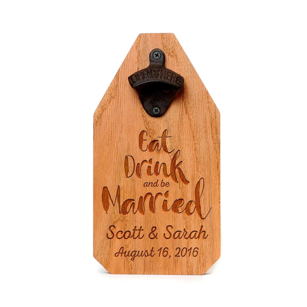 Wedding Gift Personalized Sign Wood Bottle Opener