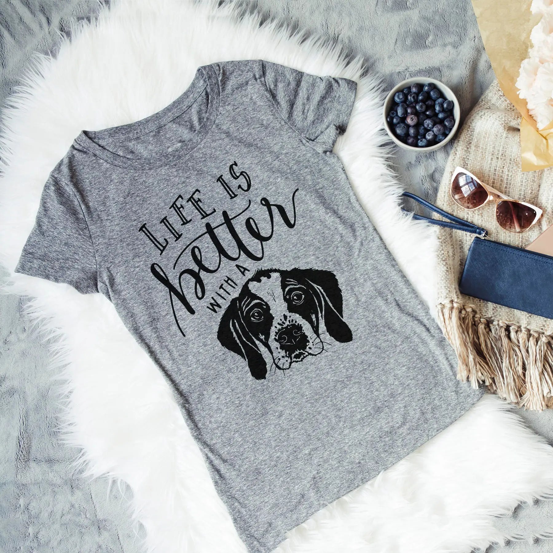 Dog Mom Tshirt – Cute Dog Mom Gift | Soft Cotton Bella Canvas Shirt