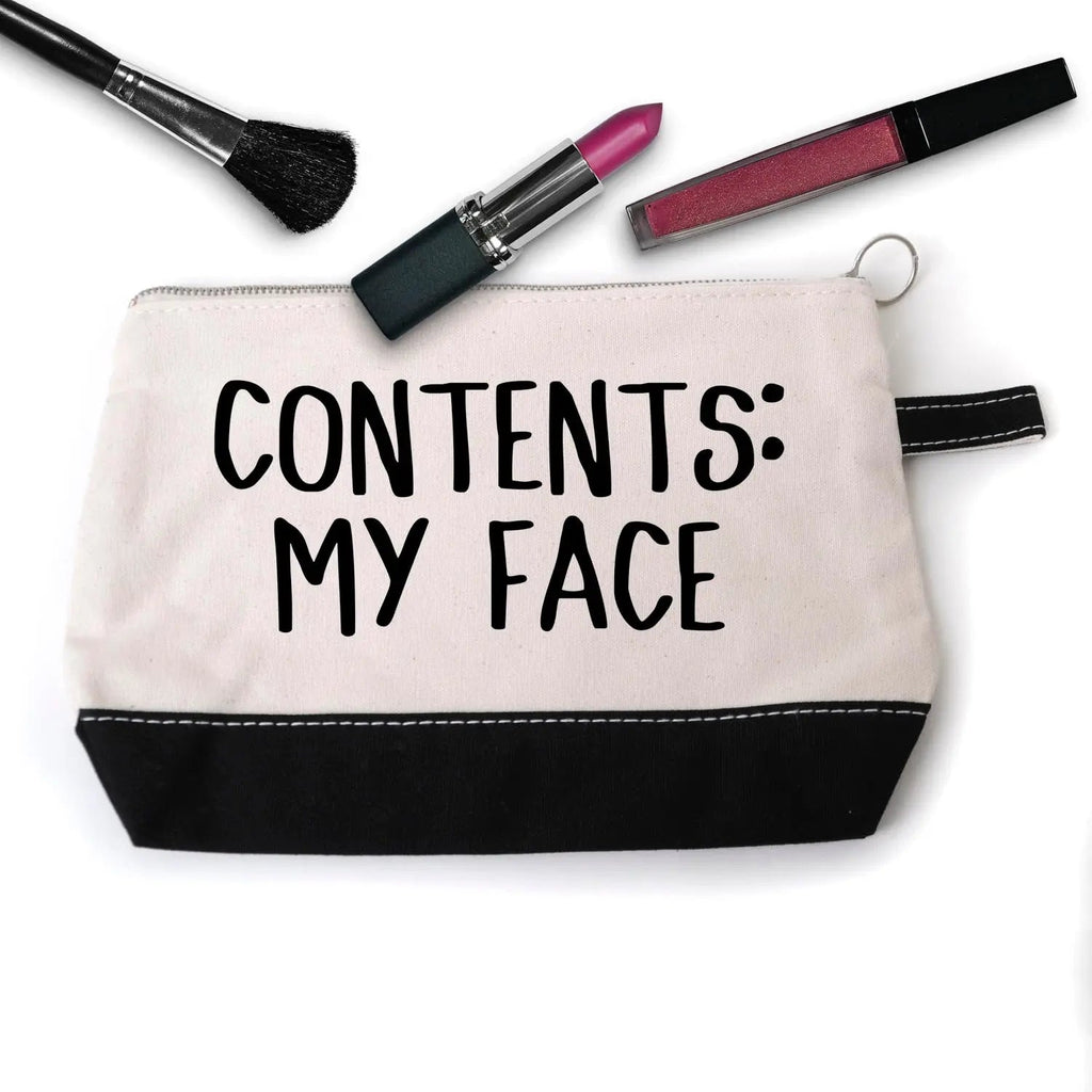 Funny Cosmetic Make Up Bag Contents: My Face