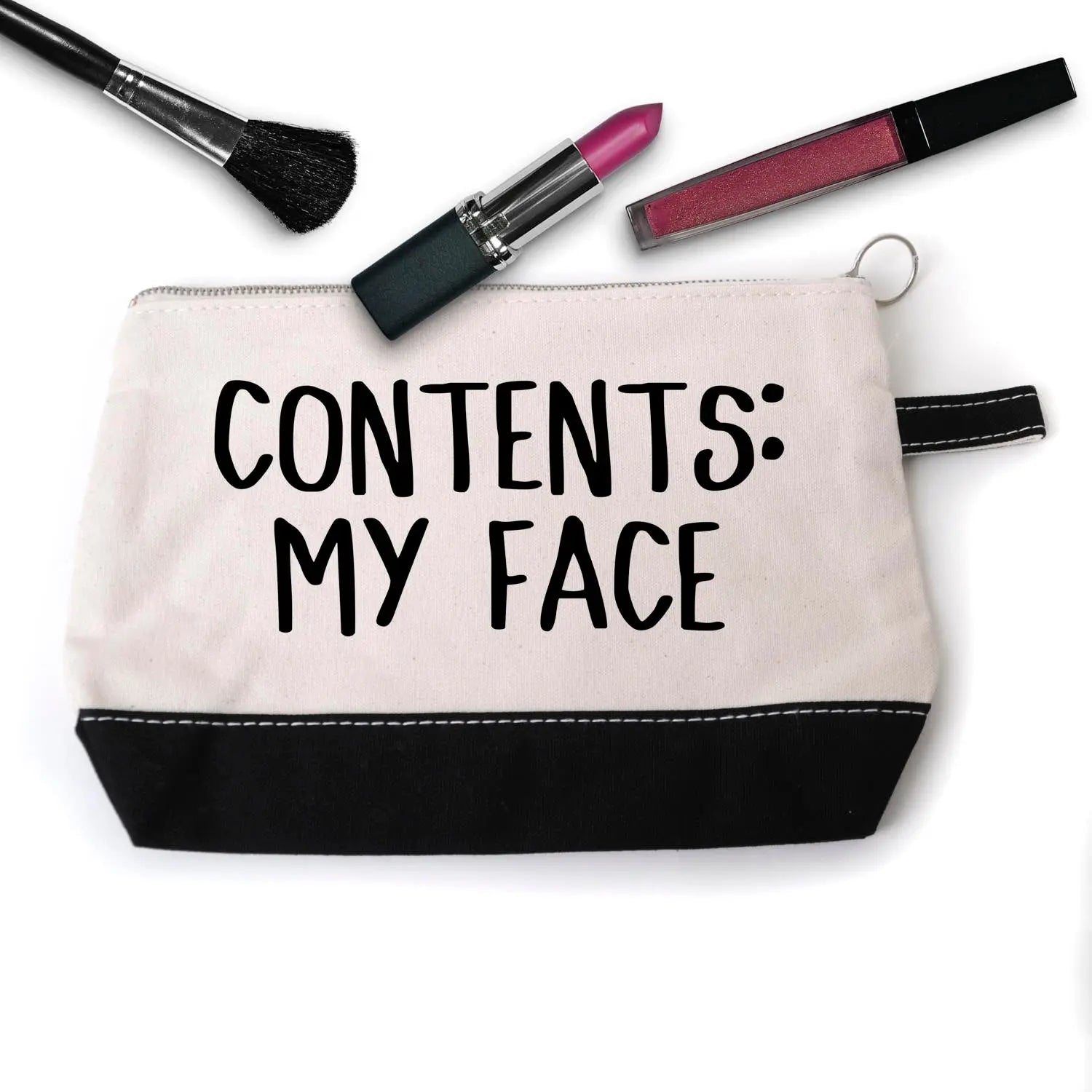Funny Cosmetic Make Up Bag Contents: My Face
