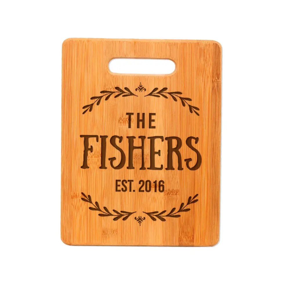 Personalized Wedding Gift Cutting Board - Custom Cutting Board for Bride & Groom