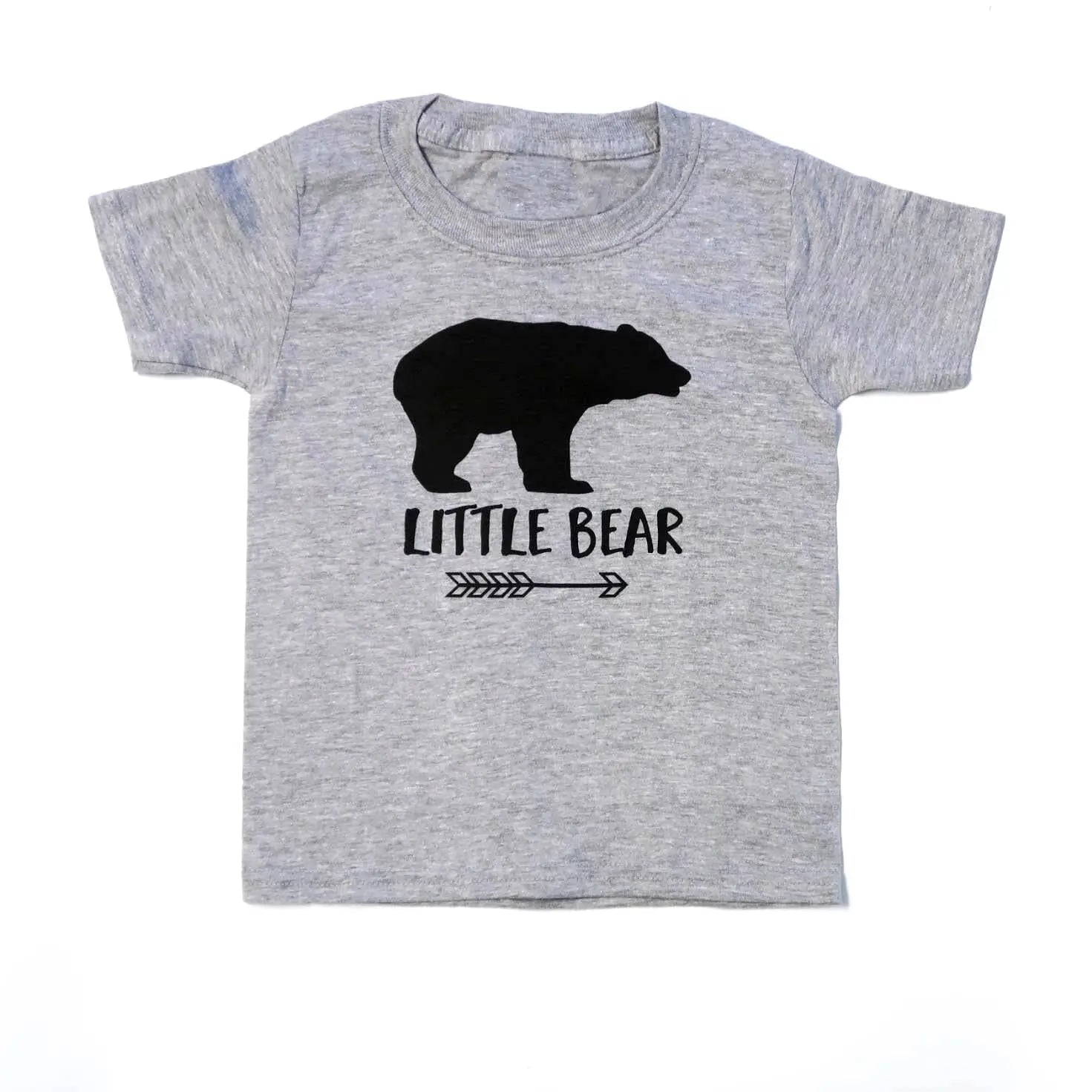 Gray Toddler Shirt - Little Bear T-Shirt With Graphic Arrow Design | Soft Cotton Tee