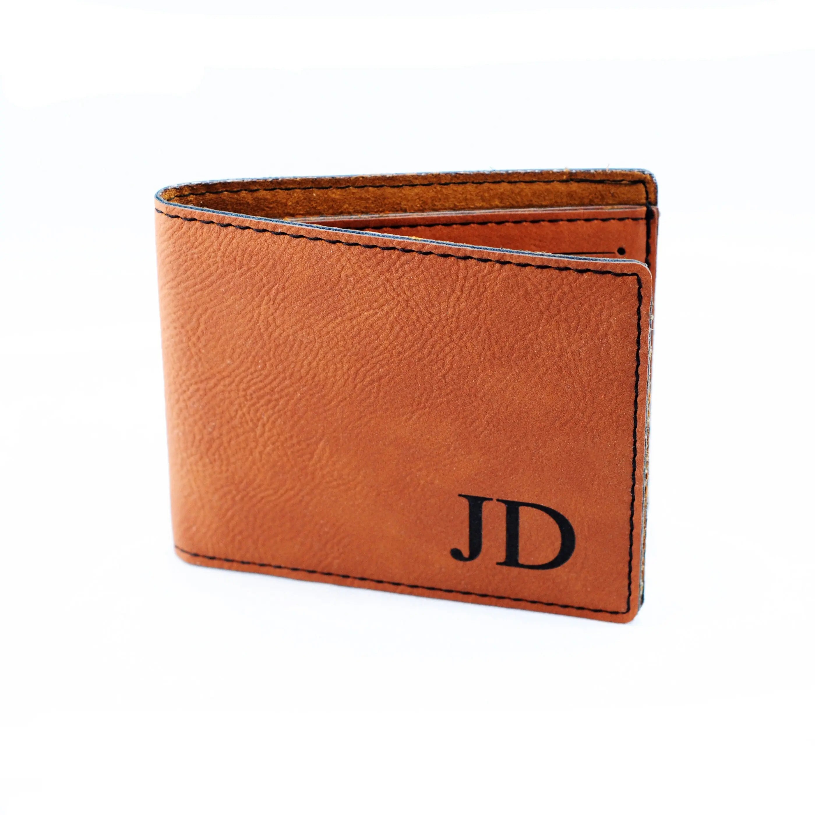 Groomsmen Gifts - Monogram Leather Wallet -  Personalized Mens Wallet Gift for Groomsman