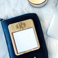 Monogram Sticky Note Holder - Office Gift - Bamboo Monogram Desk Accessory