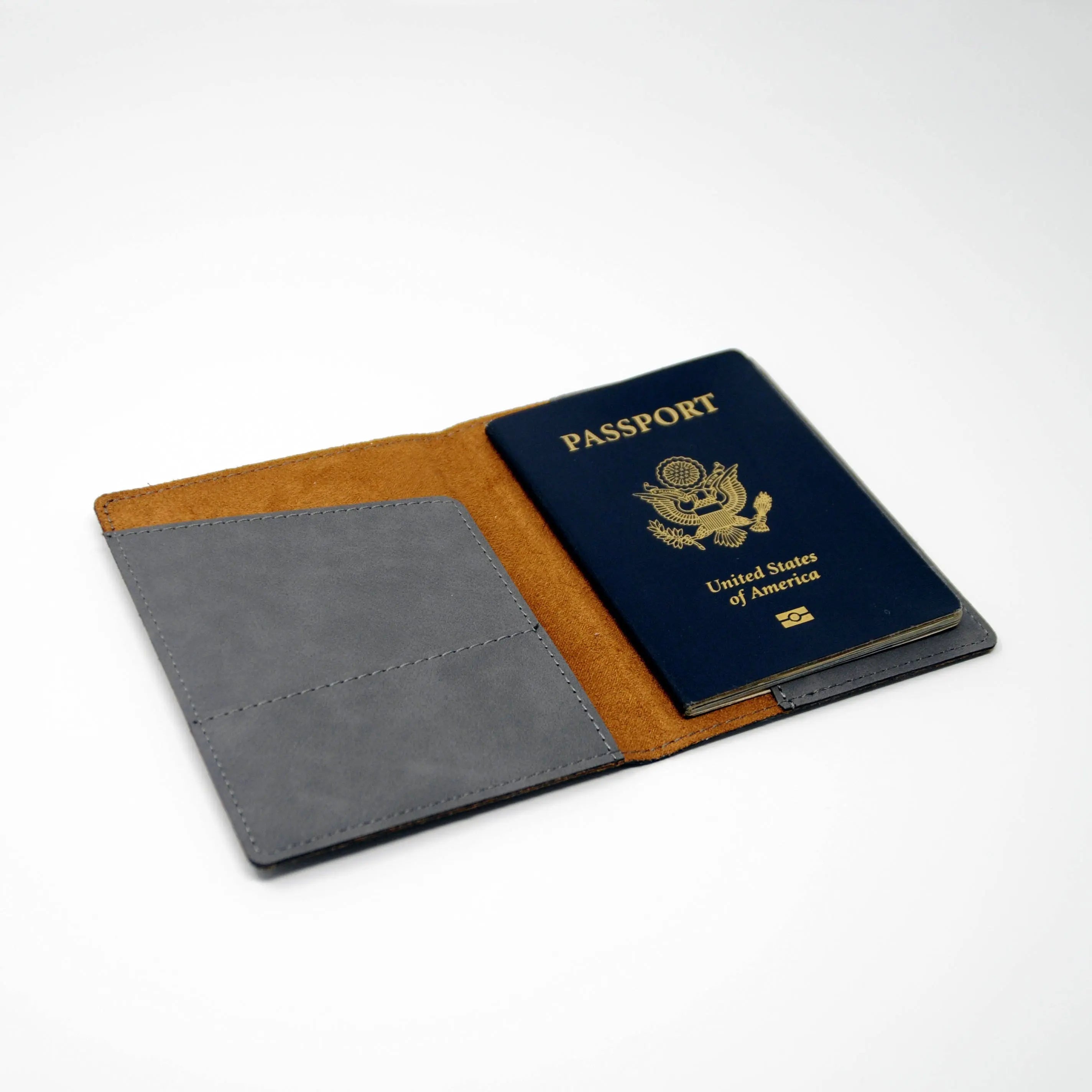 Personalized Passport Holder – Engraved Faux Leather Passport Cover With Compass Design