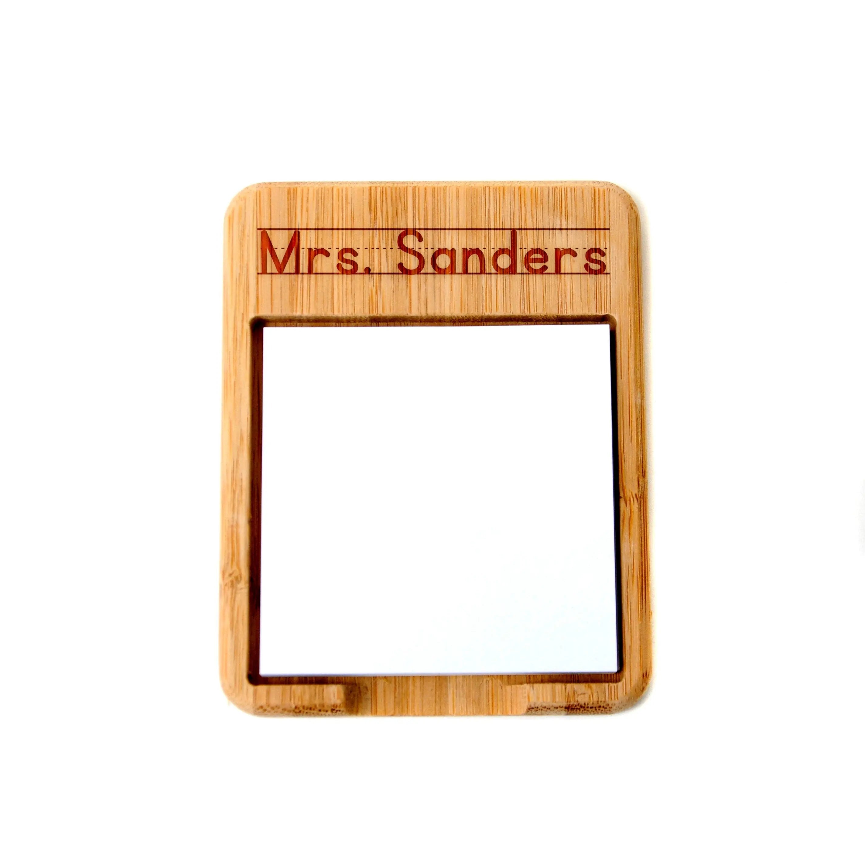 Personalized Teacher Gift - Bamboo Sticky Note Holder -  Gift for Teacher