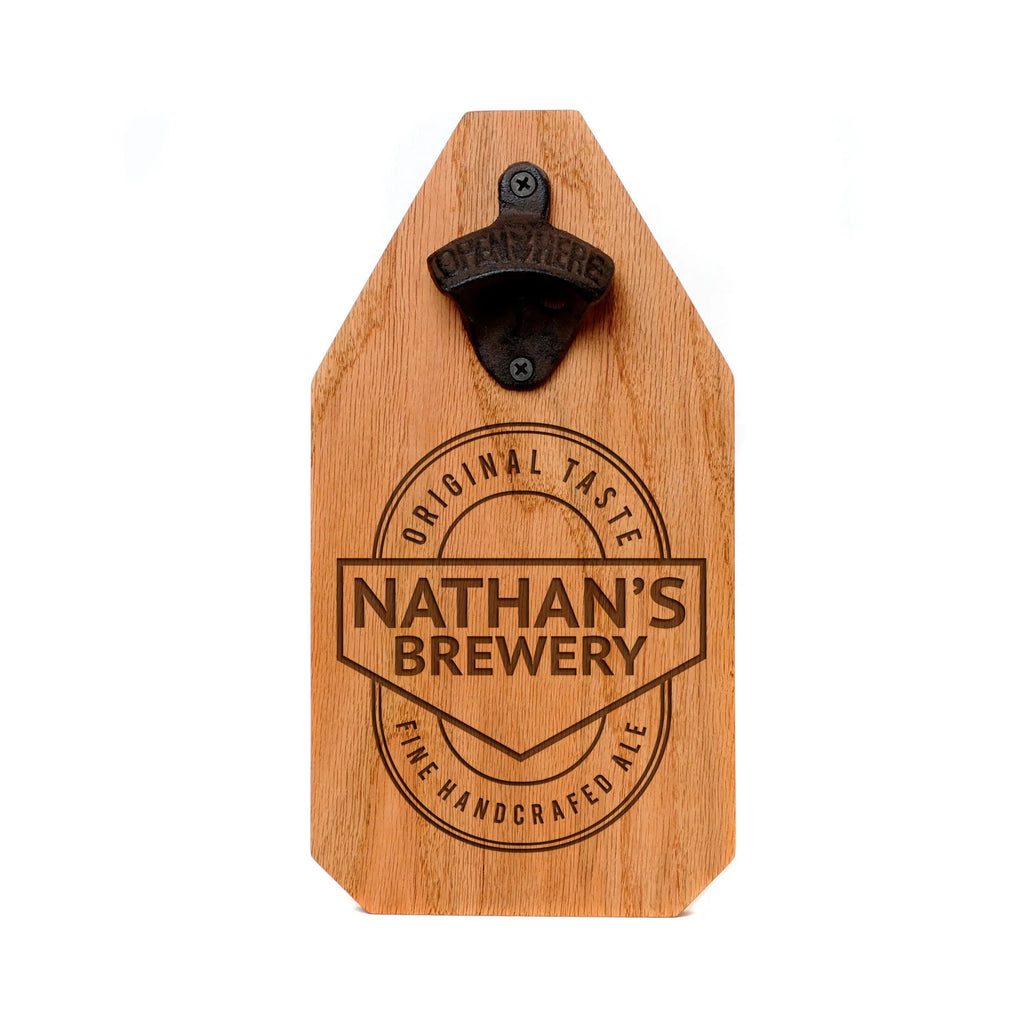 Personalized Brewery Sign - Custom Wood Sign - Rustic Beer Bottle Opener