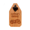 Personalized Motorcycle Wood Sign - Motorcycle Gift for him - Rustic Beer Bottle Opener
